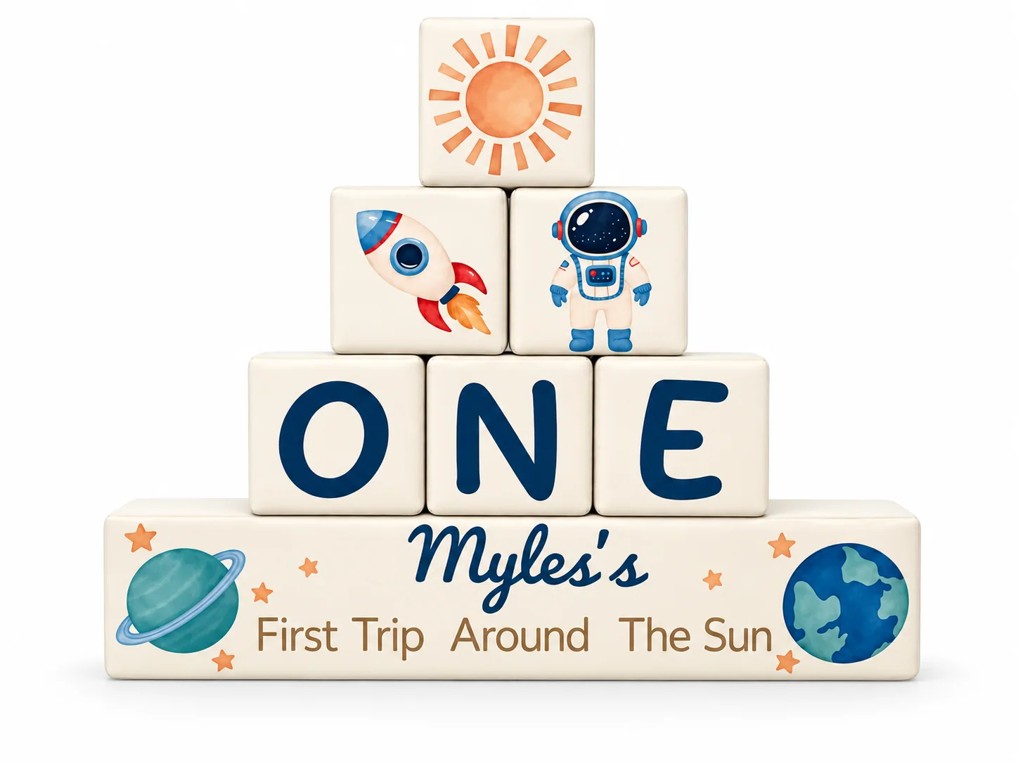 Custom name and theme vinyl examples for a children’s celebration